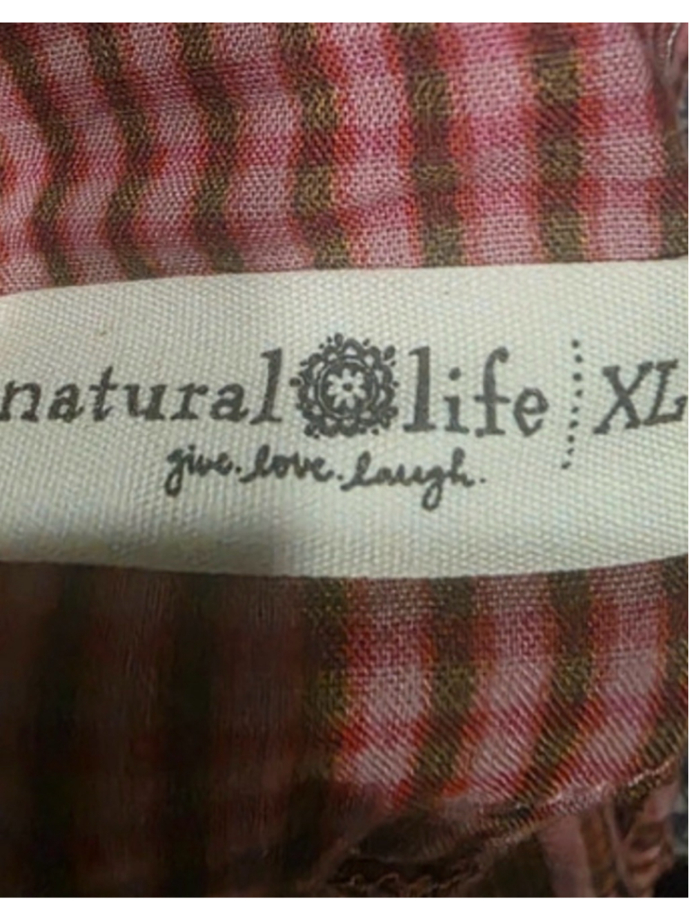 Natural Life Dakota Tie Overall in Pink Plaid Women’s Size XL - Picture 7 of 7